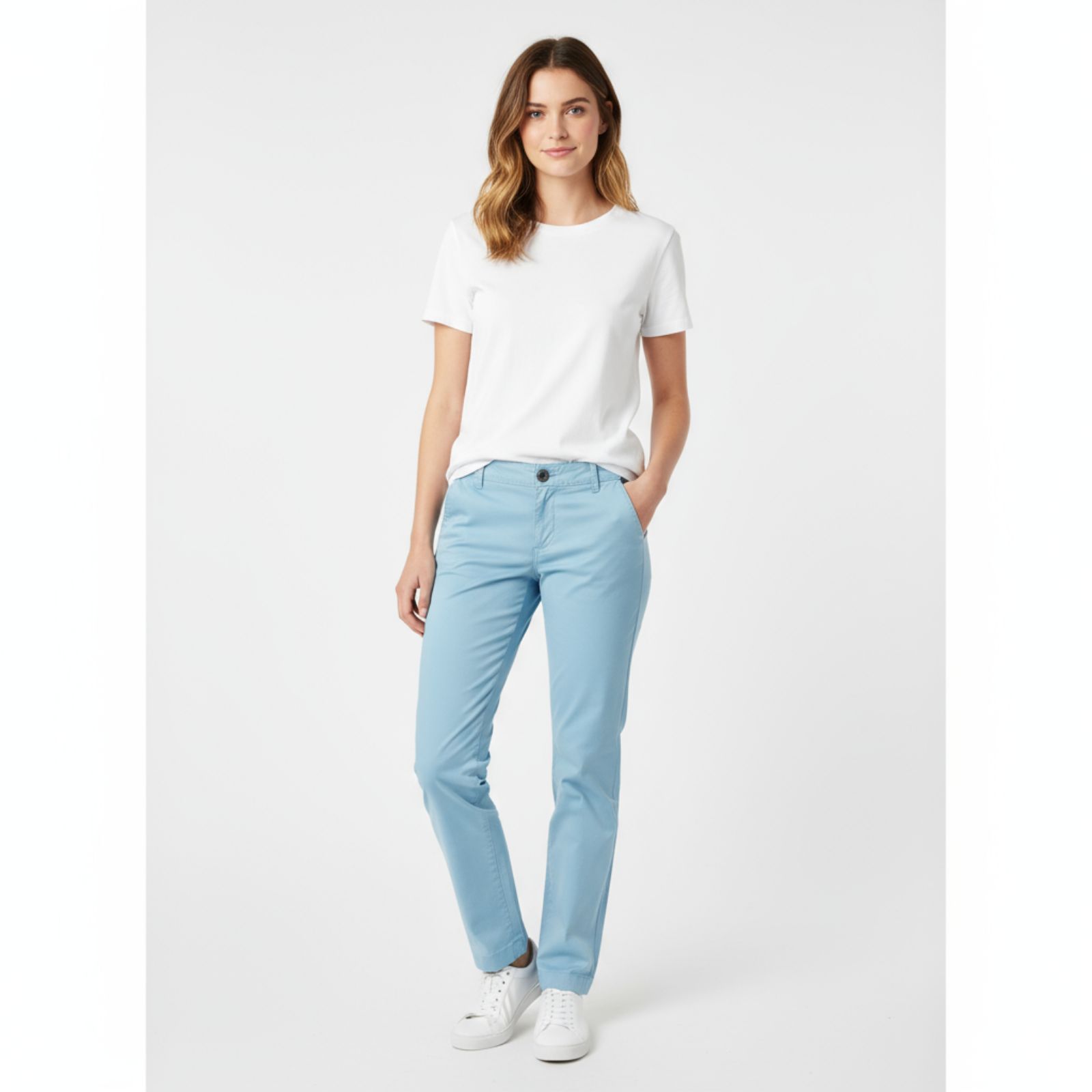 Boden Blue Cotton Ankle Length Casual Pants 6